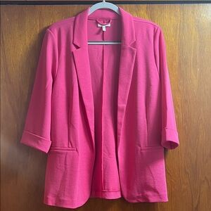 Maurices Bright Pink Open-Front Blazer Jacket